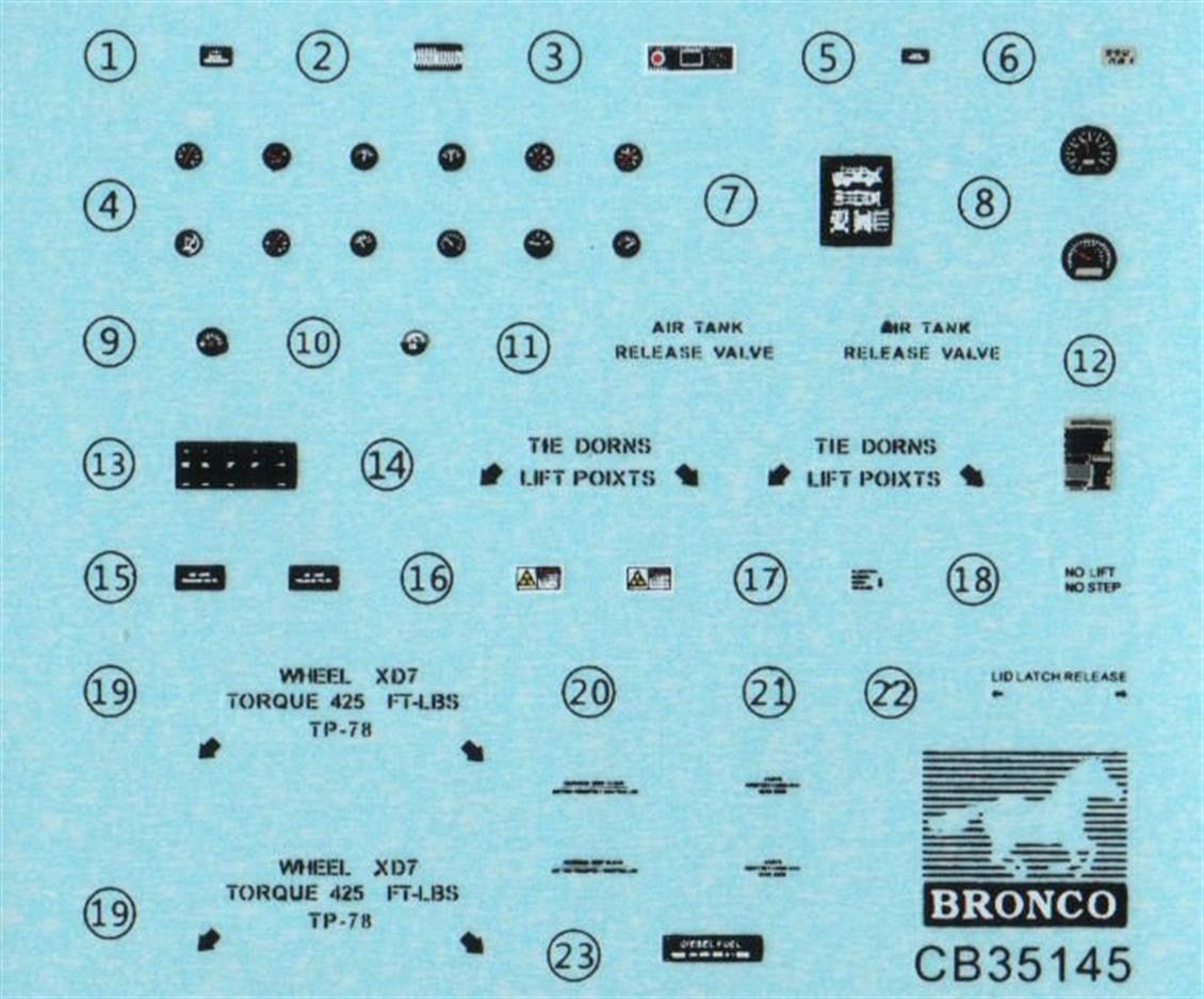 Bronco CB35145 1/35 Ölçek, BUFFALO 6x6 MPCV w/Slat Armor and Spa, Plastik Model kiti