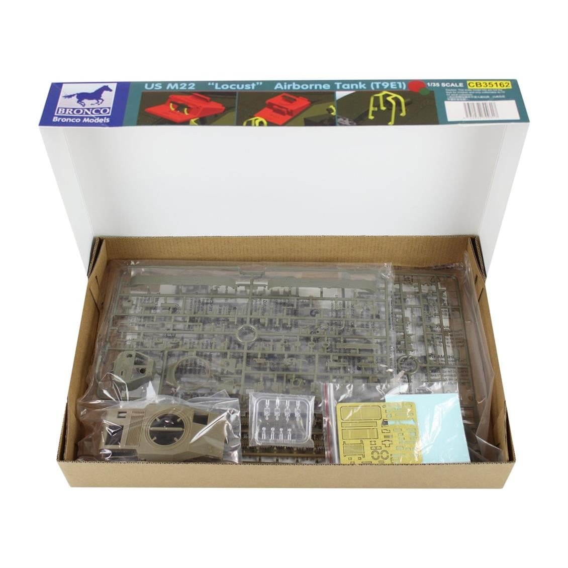 Bronco CB35162 1/35 Ölçek, US M22 Locust Airborne Tank(T9E1), Plastik Model kiti