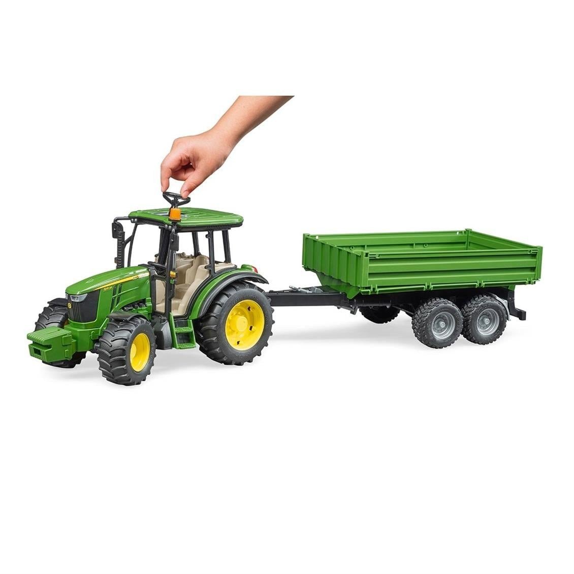 Bruder 02108 John Deere 5115 Traktör Römork