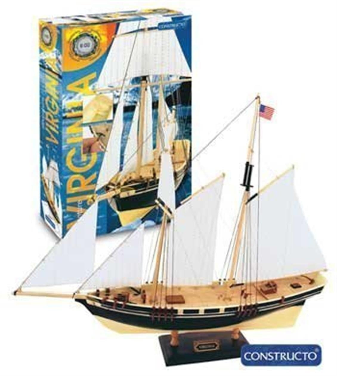 Constructo 80567 1/80 Ölçek, VIrgınıa - Hazır Gövdeli, Ahşap Tekne Kiti