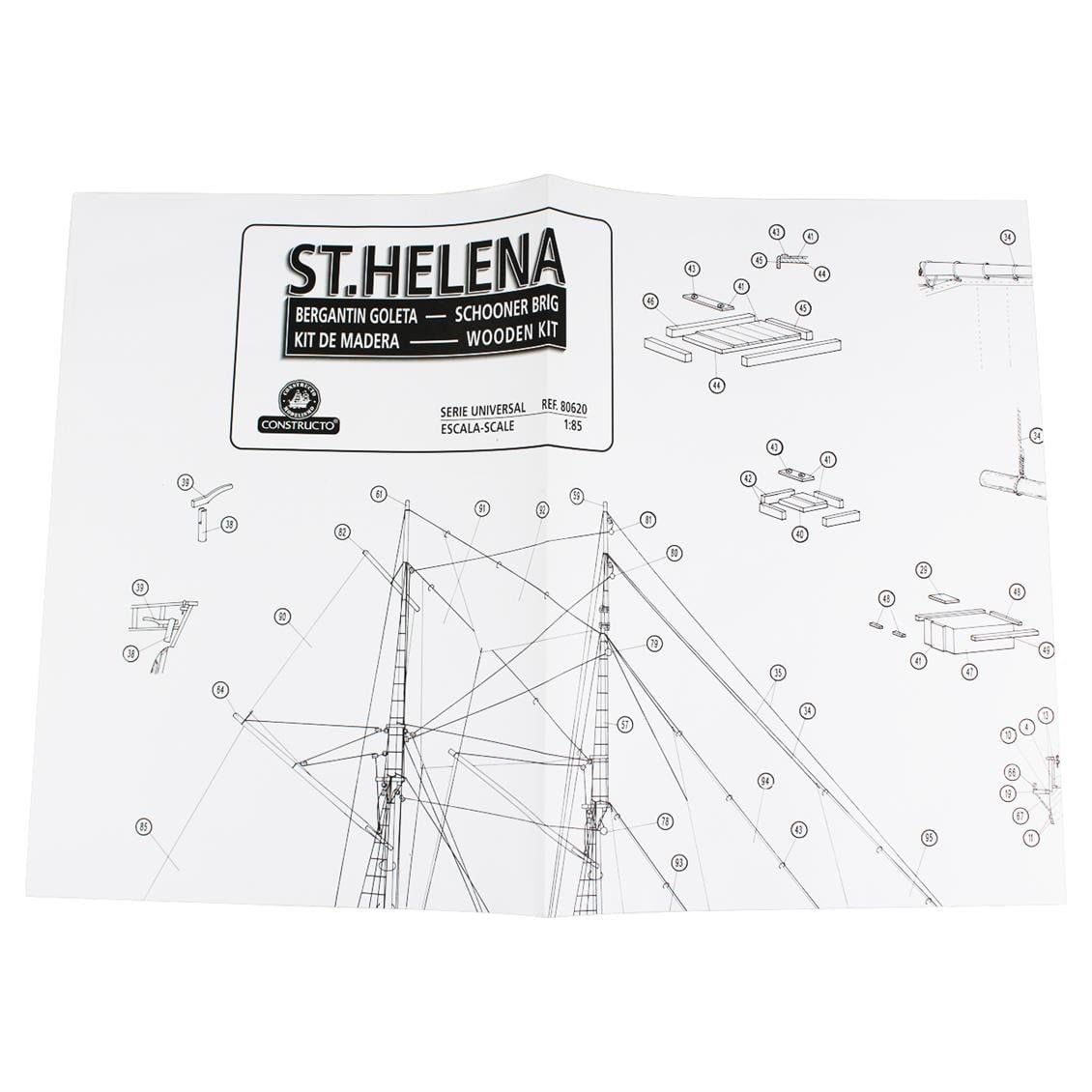 Constructo 80620 1/85 Ölçek, St. Helena, Ahşap Tekne Kiti