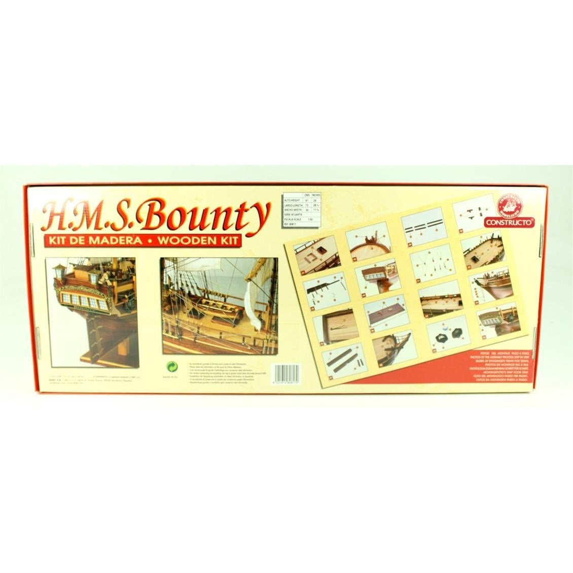 Constructo 80817 1/50 Ölçek, Bounty, Ahşap Tekne Kiti