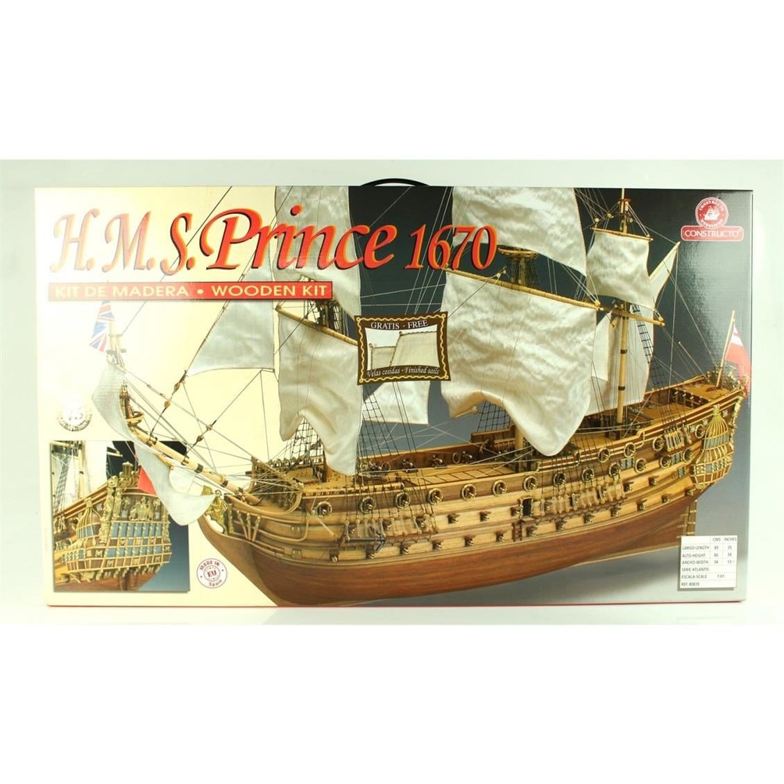 Constructo 80839 1/61 Ölçek, Hms Prınce, Ahşap Tekne Kiti