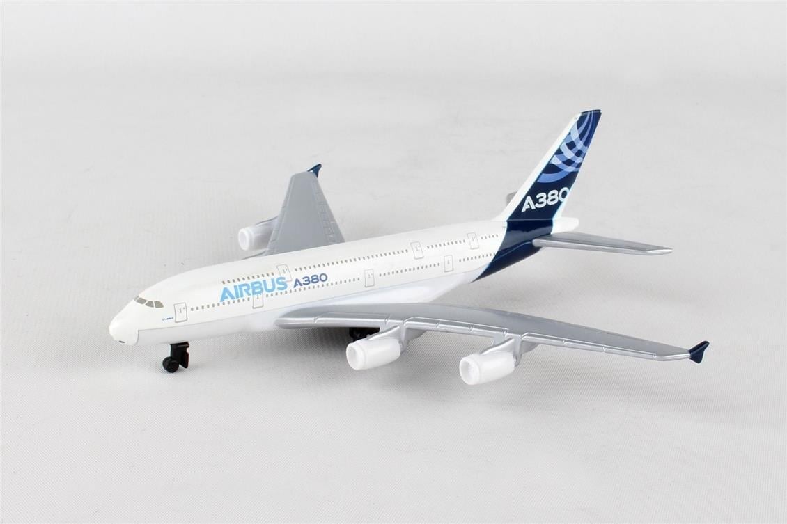 Daron 86RT-0380 Airbus A380, 12,5 cm. Metal Gövde, Plastik Kanatlar, Sergilemeye Hazır Model Yolcu Uçağı