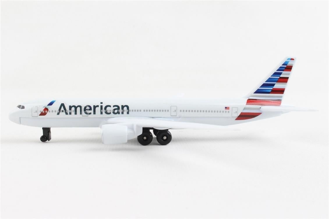 Daron 86RT-1664 American Airlines, 12,5 cm. Metal Gövde, Plastik Kanatlar, Sergilemeye Hazır Model Yolcu Uçağı