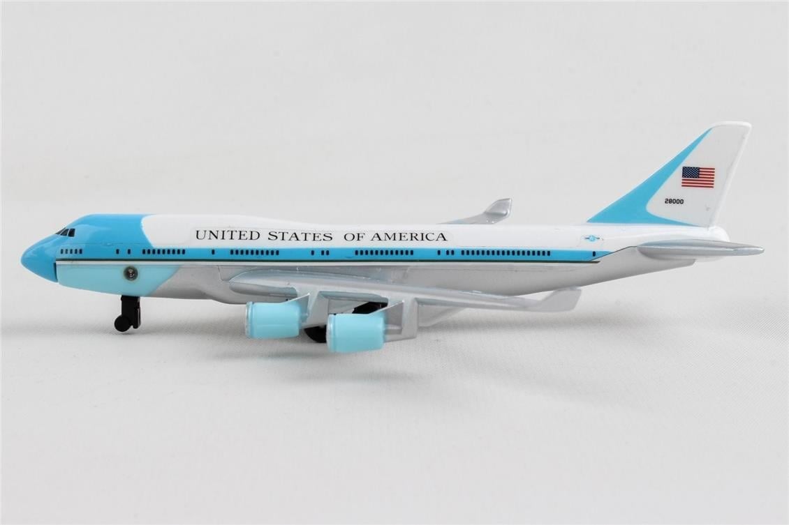 Daron 86RT-5734 Air Force One, 12,5 cm. Metal Gövde, Plastik Kanatlar, Sergilemeye Hazır Model Yolcu Uçağı