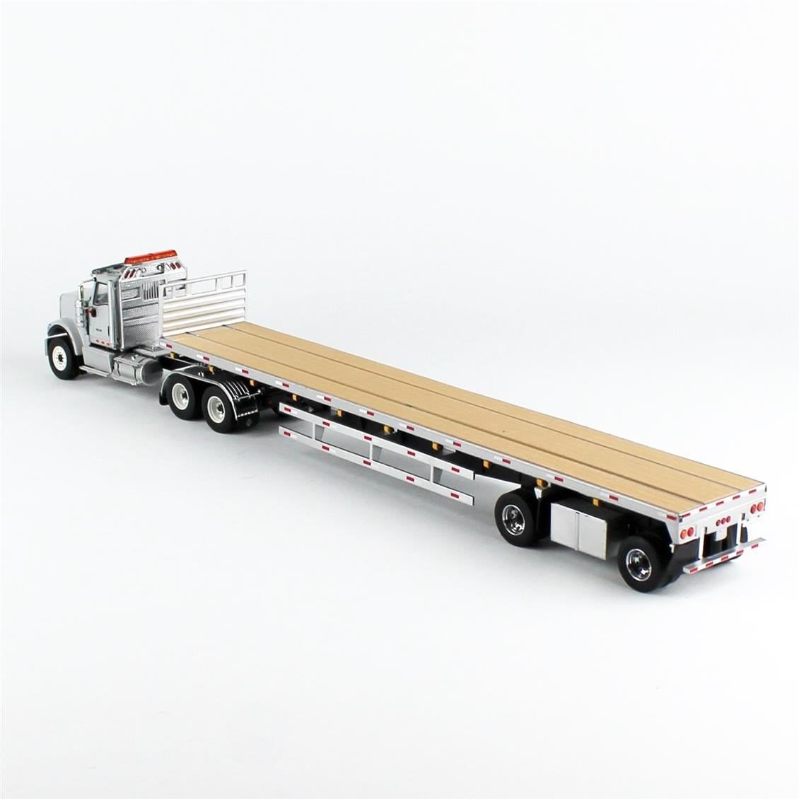 Diecast Masters 71026 1/50 Ölçek, International HX520 Tandem Gri Renk Çekici ve  53' Flat Bed ahşap tabanlı Dorse, Sergilemeye