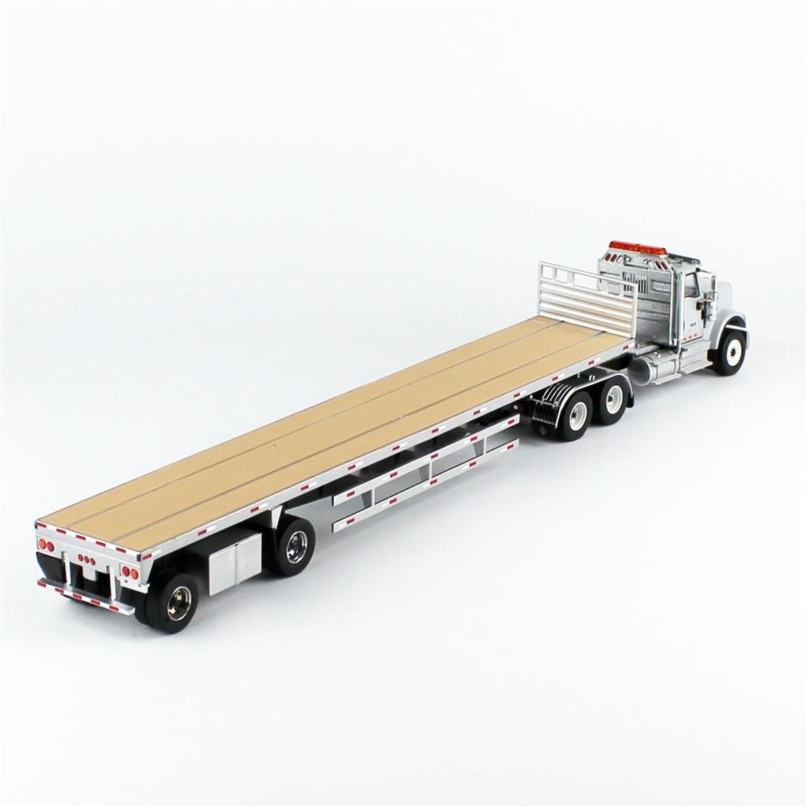 Diecast Masters 71026 1/50 Ölçek, International HX520 Tandem Gri Renk Çekici ve  53' Flat Bed ahşap tabanlı Dorse, Sergilemeye