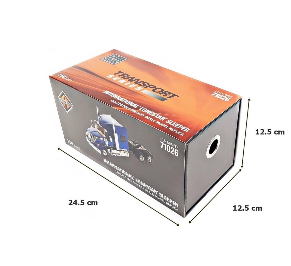 Diecast Masters 71026 1/50 Ölçek, International LoneStar Kabinli Çekici, Kapıları Açılır, Mavi, Sergilemeye Hazır Metal Model