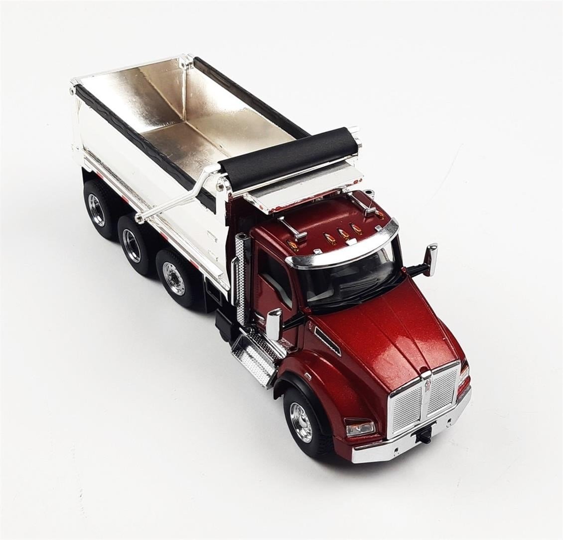 Diecast Masters 71059 1/50 Ölçek, Kenworth T880 SBFA Damperli Kamyon, Kırmızı, Sergilemeye Hazır Metal Model