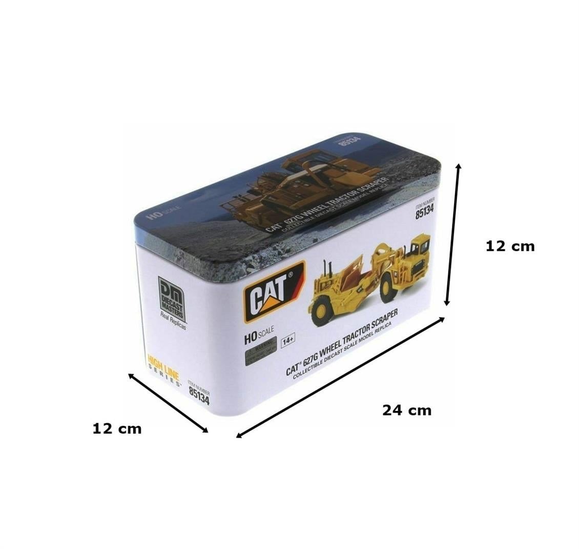 Diecast Masters 85134 1/87 Ölçek, Cat 627G Tekerlekli Sıyırıcı, Sergilemeye Hazır Metal İş Makinası Modeli