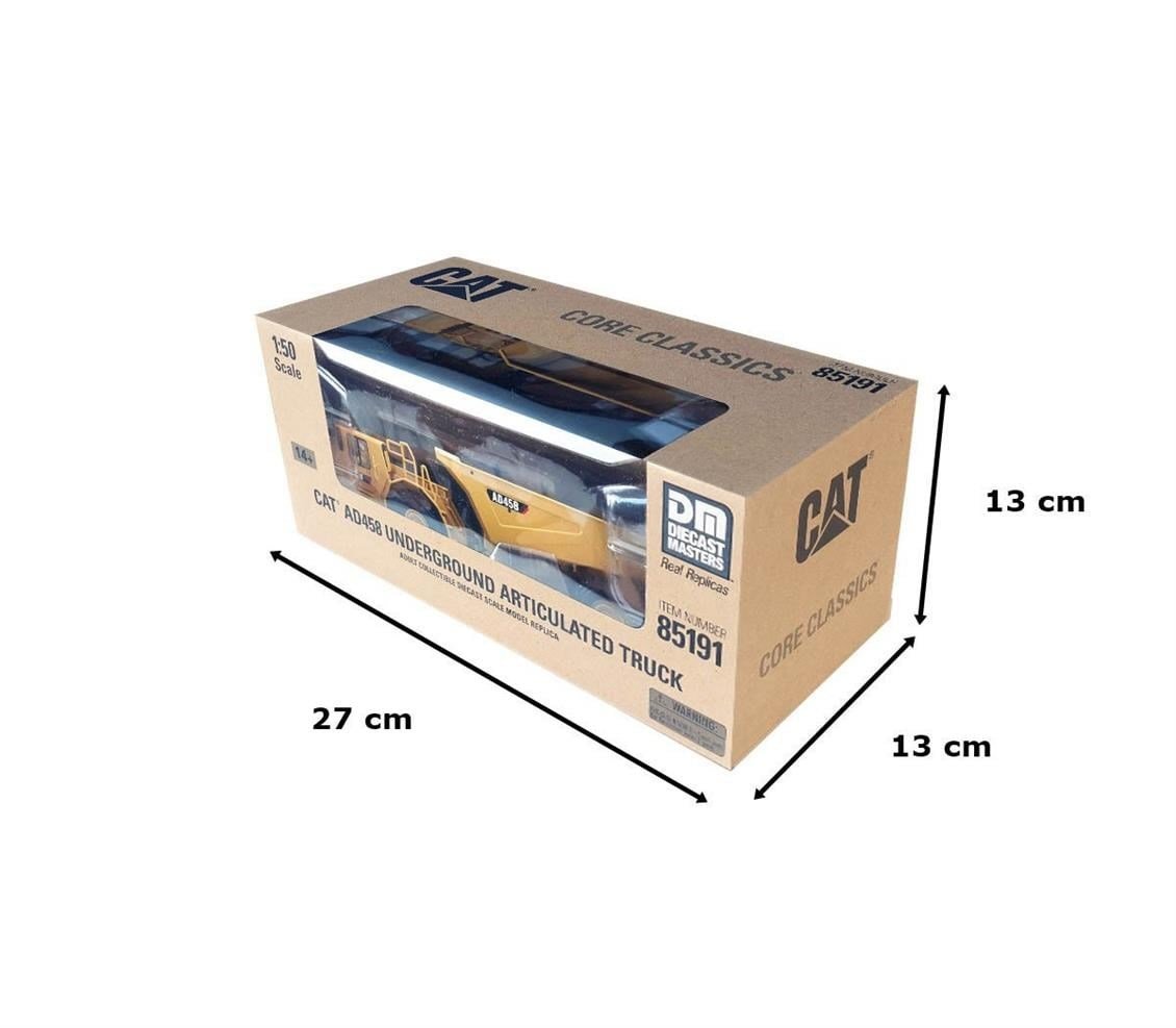 Diecast Masters 85191 1/50 Ölçek, Cat AD45B Belden Kırmalı Yeraltı Maden Kamyonu, Sergilemeye Hazır Metal İş Makinası Modeli