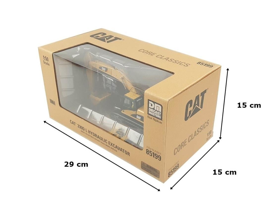 Diecast Masters 85199 1/50 Ölçek, Cat 330D L Ekskavatör, Sergilemeye Hazır Metal İş Makinası Modeli