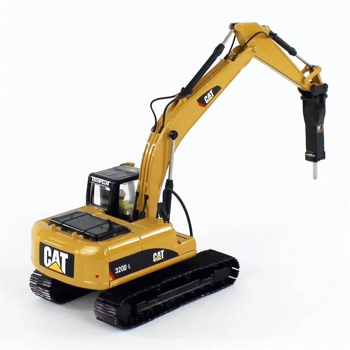 Diecast Masters 85280 1/50 Ölçek, Cat 320D L Kırıcılı Ekskavatör, Sergilemeye Hazır Metal İş Makinası Modeli