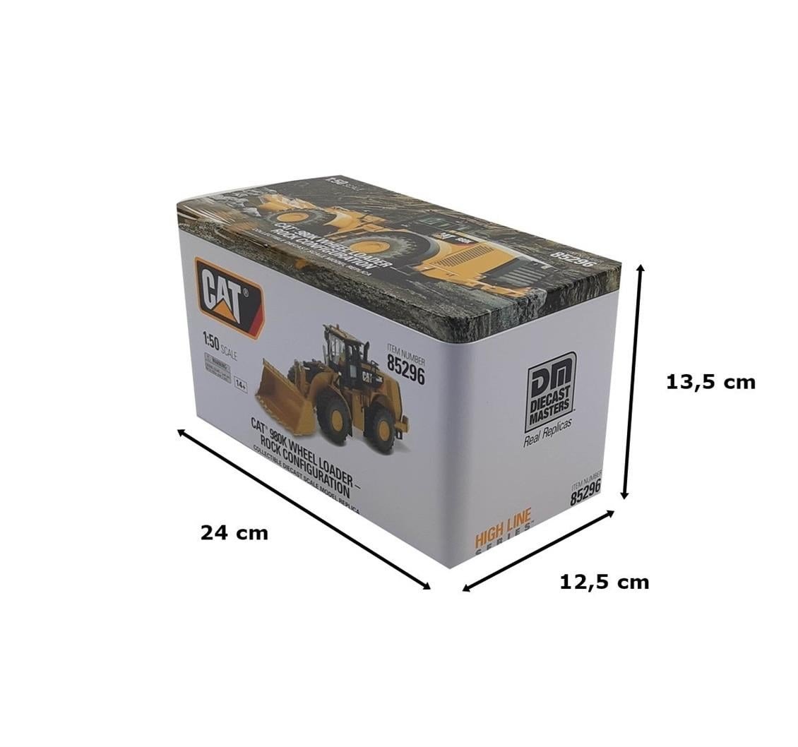 Diecast Masters 85296 1/50 Ölçek, Cat 980K Kaya Tipi Loder, Sergilemeye Hazır Metal İş Makinası Modeli