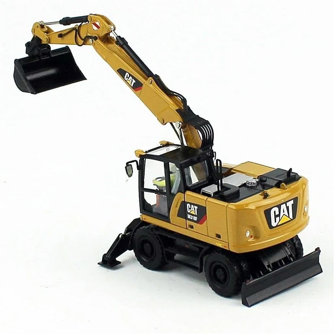 Diecast Masters 85508 1/50 Ölçek, Cat M318F Tekerli Exkavatör, Sergilemeye Hazır Metal İş Makinası Modeli
