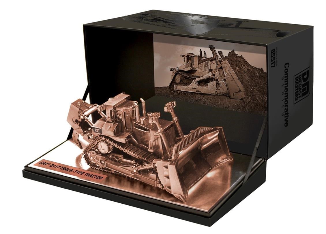 Diecast Masters 85517 1/50 Ölçek, Cat D11T  Dozer, Hatıra Serisi, Bakır Kaplama, Sergilemeye Hazır Metal İş Makinası Modeli