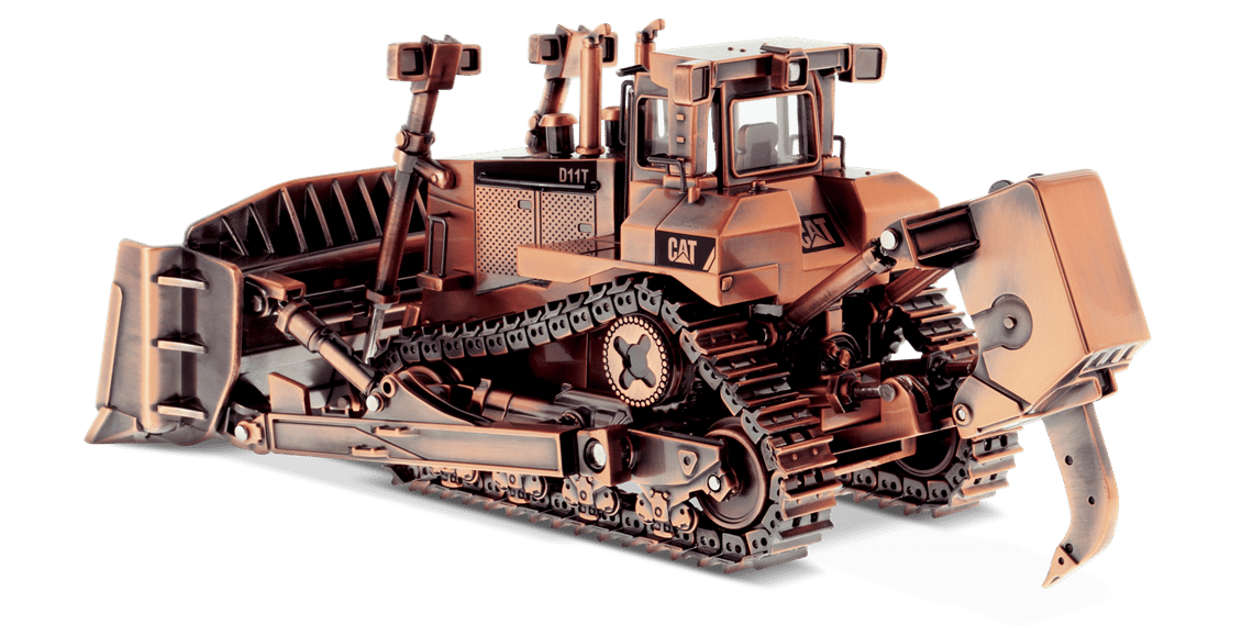 Diecast Masters 85517 1/50 Ölçek, Cat D11T  Dozer, Hatıra Serisi, Bakır Kaplama, Sergilemeye Hazır Metal İş Makinası Modeli