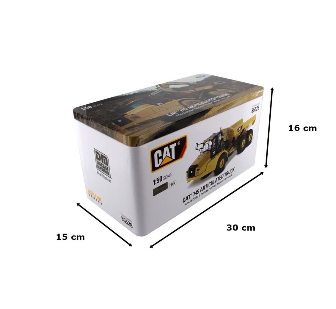 Diecast Masters 85528 1/50 Ölçek, Cat 745 Belden Kırmalı Kamyon, Sergilemeye Hazır Metal İş Makinası Modeli