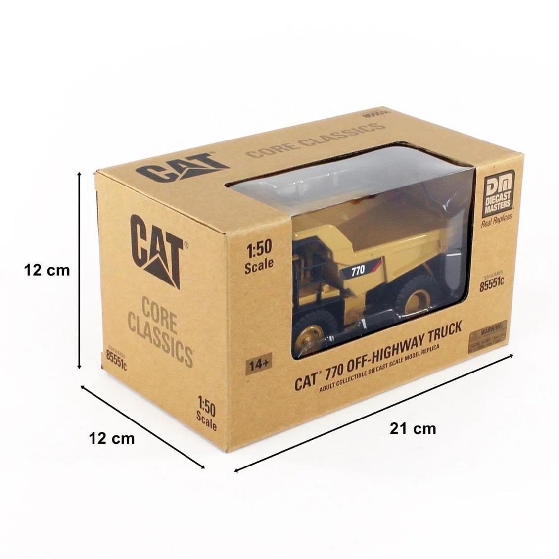 Diecast Masters 85551 1/50 Ölçek, Cat 770 Saha Kamyonu, Sergilemeye Hazır Metal İş Makinası Modeli