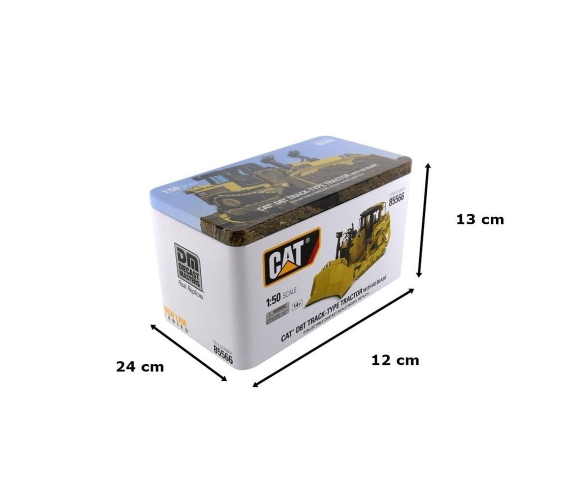 Diecast Masters 85566 1/50 Ölçek, Cat D8T Dozer ( 8u Bıçaklı ), Sergilemeye Hazır Metal İş Makinası Modeli