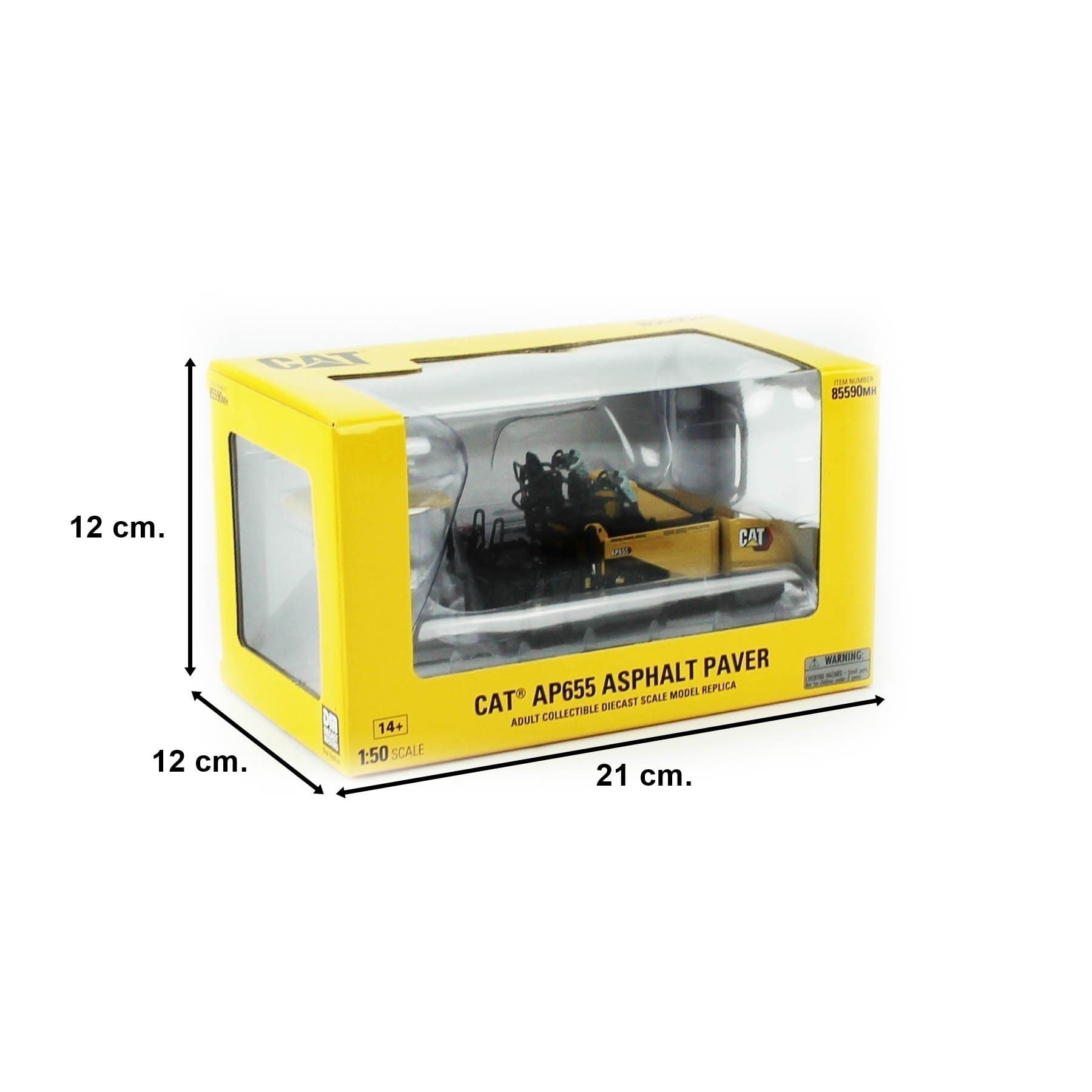Diecast Masters 85590-MH 1/50 Ölçek, Cat AP655F Asfalt Serme Finişeri, Sergilemeye Hazır Metal İş Makinası Modeli