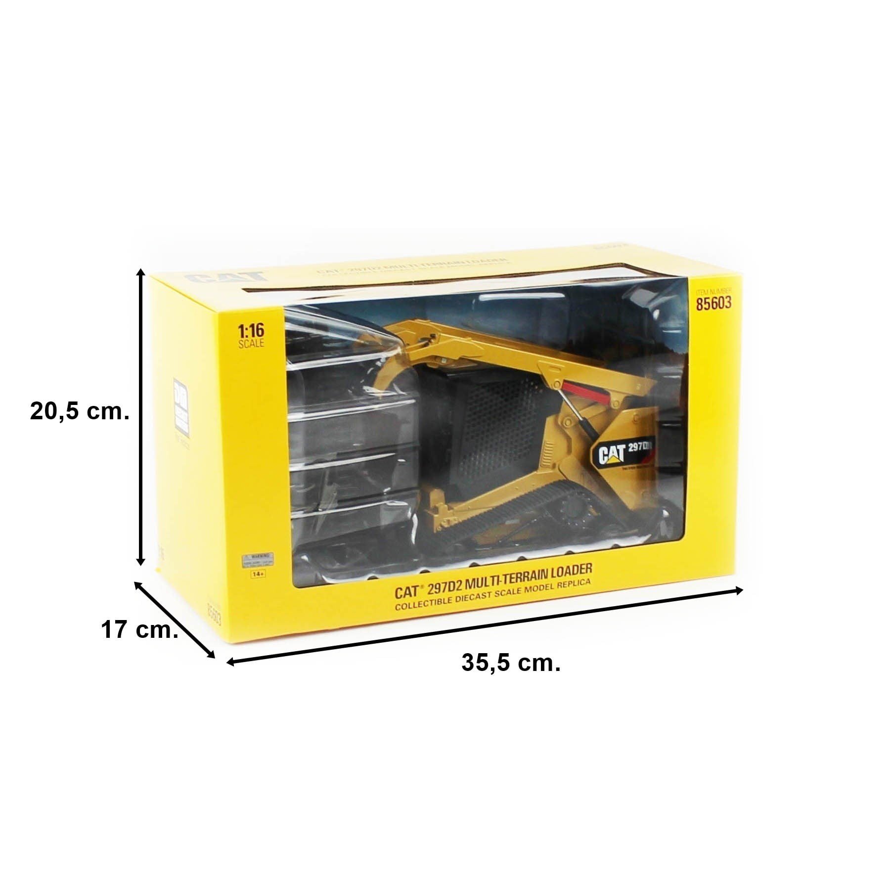 Diecast Masters 85603 1/16 Ölçek, Cat 297D2 Çok Amaçlı Loder, Sergilemeye Hazır Metal İş Makinası Modeli