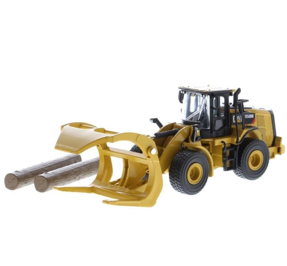 Diecast Masters 85635 1/64 Ölçek, Cat 950M Kütük Taşıma Çatallı Loder, Sergilemeye Hazır Metal İş Makinası Modeli