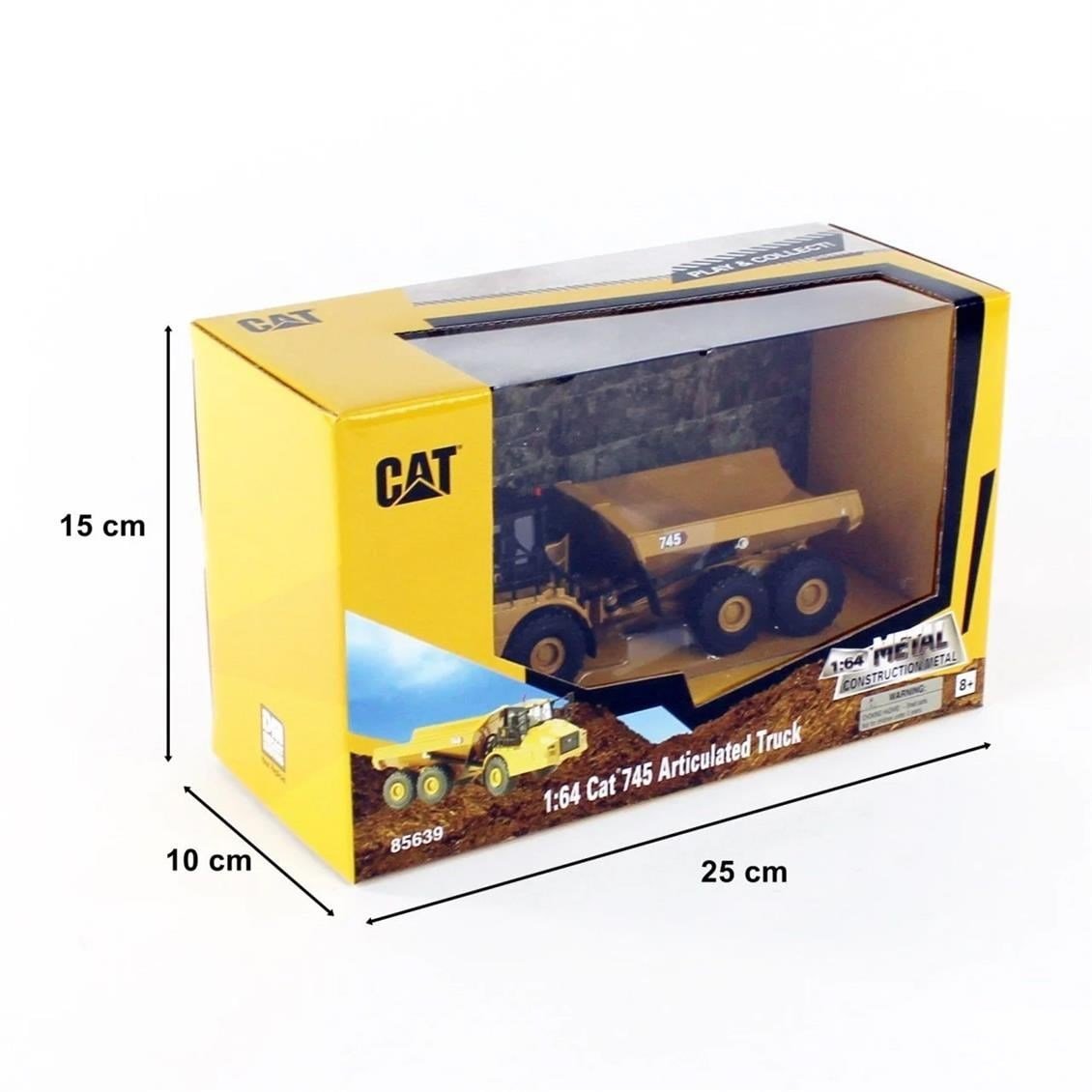 Diecast Masters 85639 1/64 Ölçek, Cat 745 Saha Kamyonu, Sergilemeye Hazır Metal İş Makinası Modeli