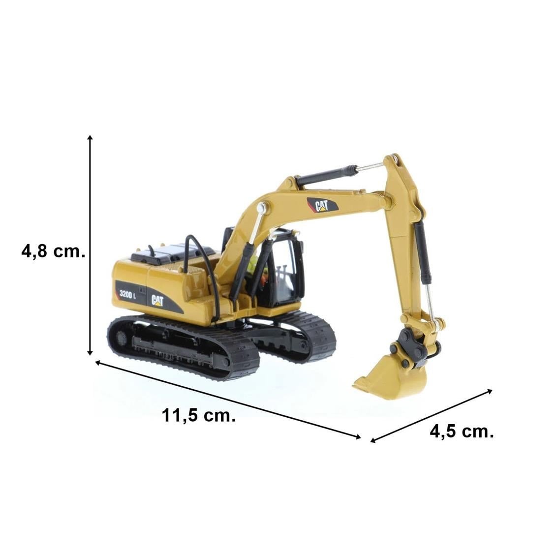 Diecast Masters 85652 1/87 Ölçek, Cat 320D L Hidrolik Ekskavatör ( Çoklu Ataşmanlar ile), Sergilemeye Hazır Metal İş Makinası M