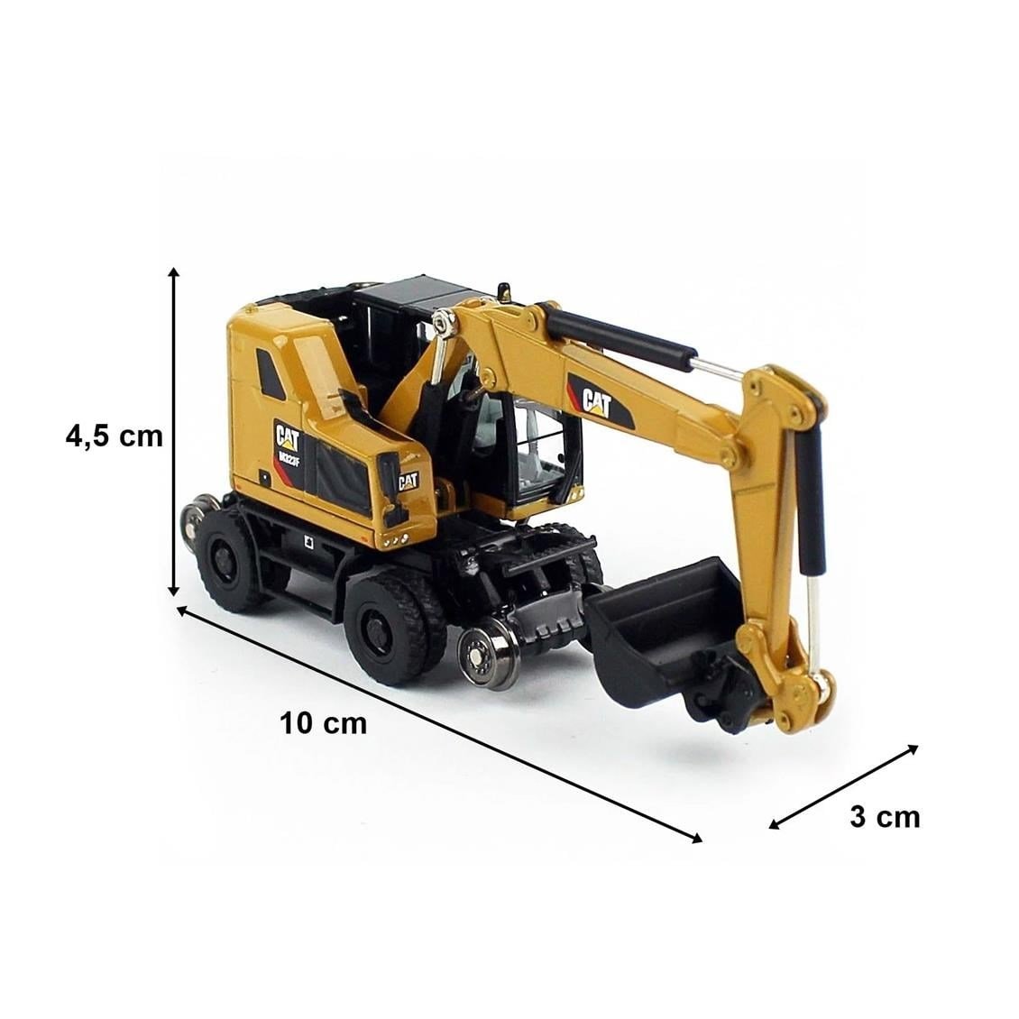 Diecast Masters 85656 1/87 Ölçek, Cat M323F Demiryolu Exkavatörü, Sergilemeye Hazır Metal İş Makinası Modeli