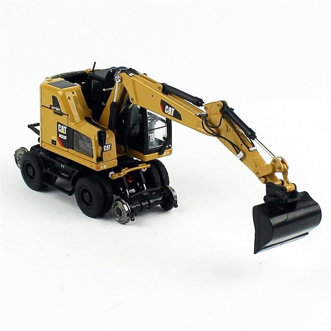 Diecast Masters 85662 1/50 Ölçek, Cat M323F Demiryolu Exkavatörü, Sergilemeye Hazır Metal İş Makinası Modeli