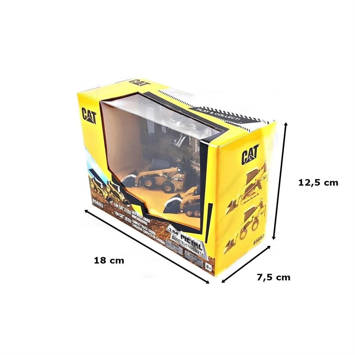 Diecast Masters 85693 1/64 Ölçek, Cat 272D2 ve Cat 297D2 Kombine Yükleyiciler, 2 adet,
