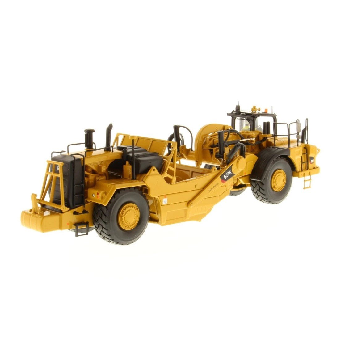 Diecast Masters 85921 1/50 Ölçek, Cat 627K Lastik Tekerli Çekici ve Sıyırıcı, Sergilemeye Hazır Metal İş Makinası Modeli