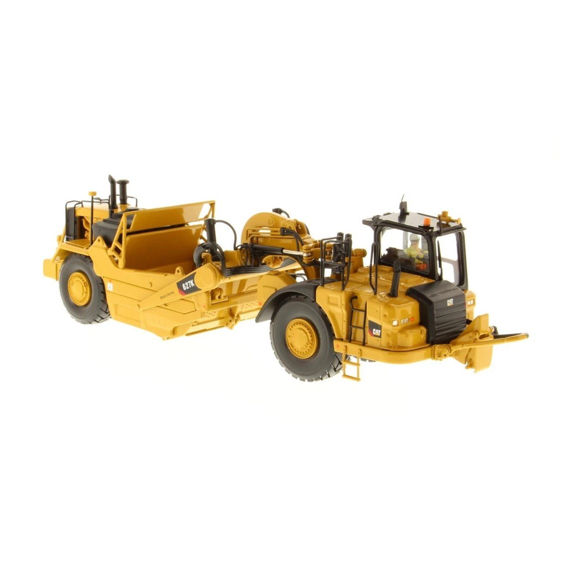 Diecast Masters 85921 1/50 Ölçek, Cat 627K Lastik Tekerli Çekici ve Sıyırıcı, Sergilemeye Hazır Metal İş Makinası Modeli