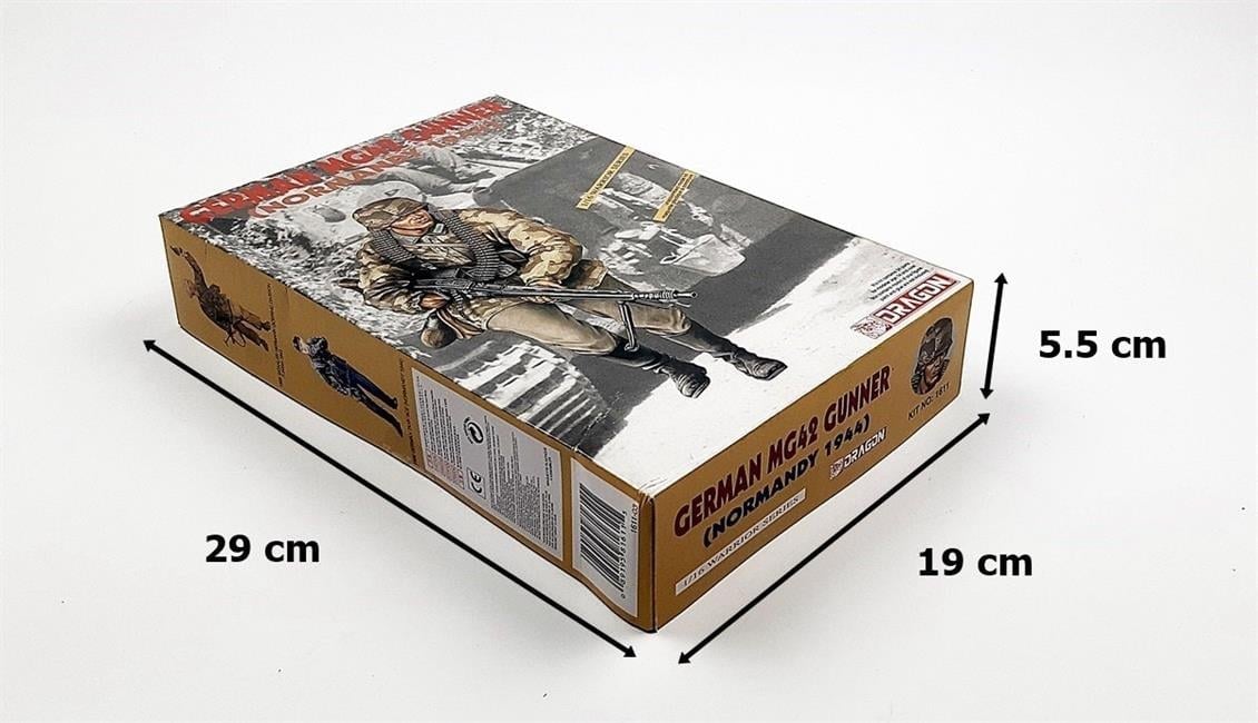 Dragon 1611 1/16 Ölçek, Alman MG42 Silahlı (Normandy 1944) Asker Figürleri Plastik Model Kiti
