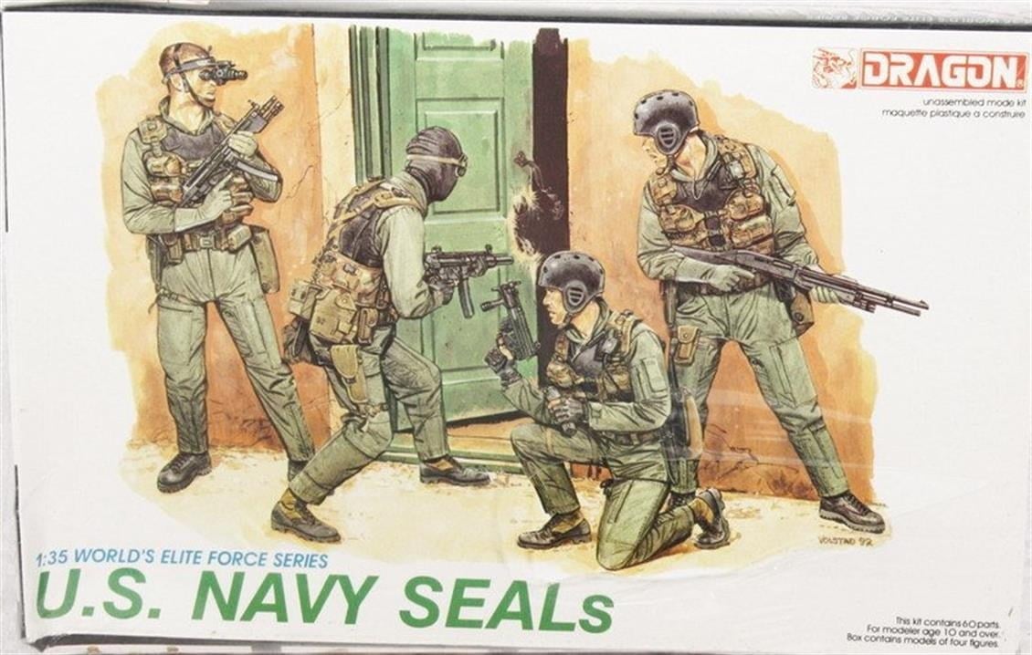 Dragon 3017 1/35 Ölçek, ABD Donanması (Seal) Asker Figürleri Plastik Model Kiti