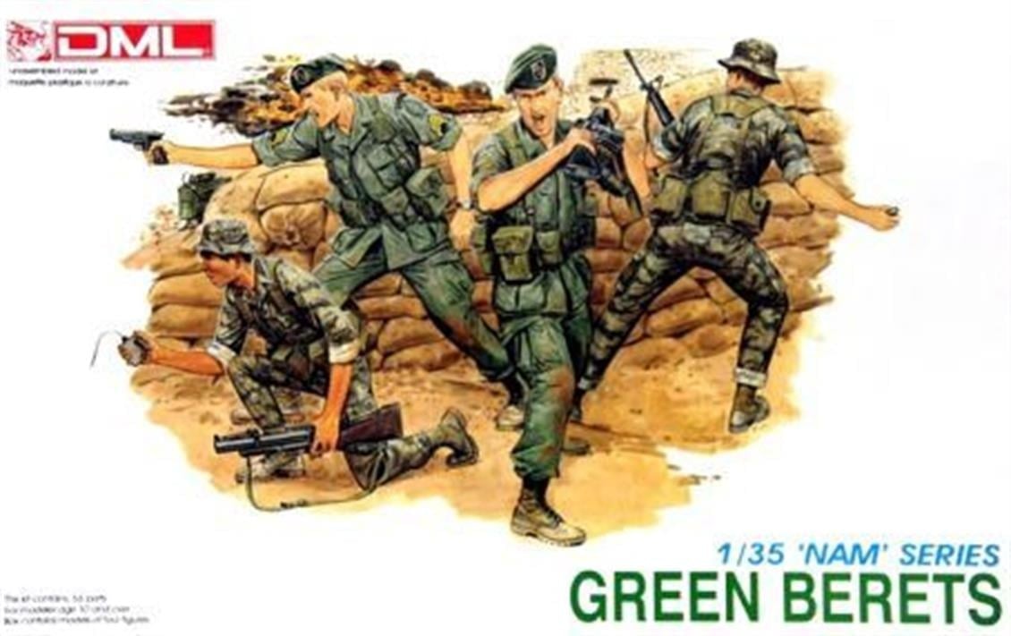 Dragon 3309 1/35 Ölçek, Yeşil Bereliler Asker Figürleri Plastik Model Kiti