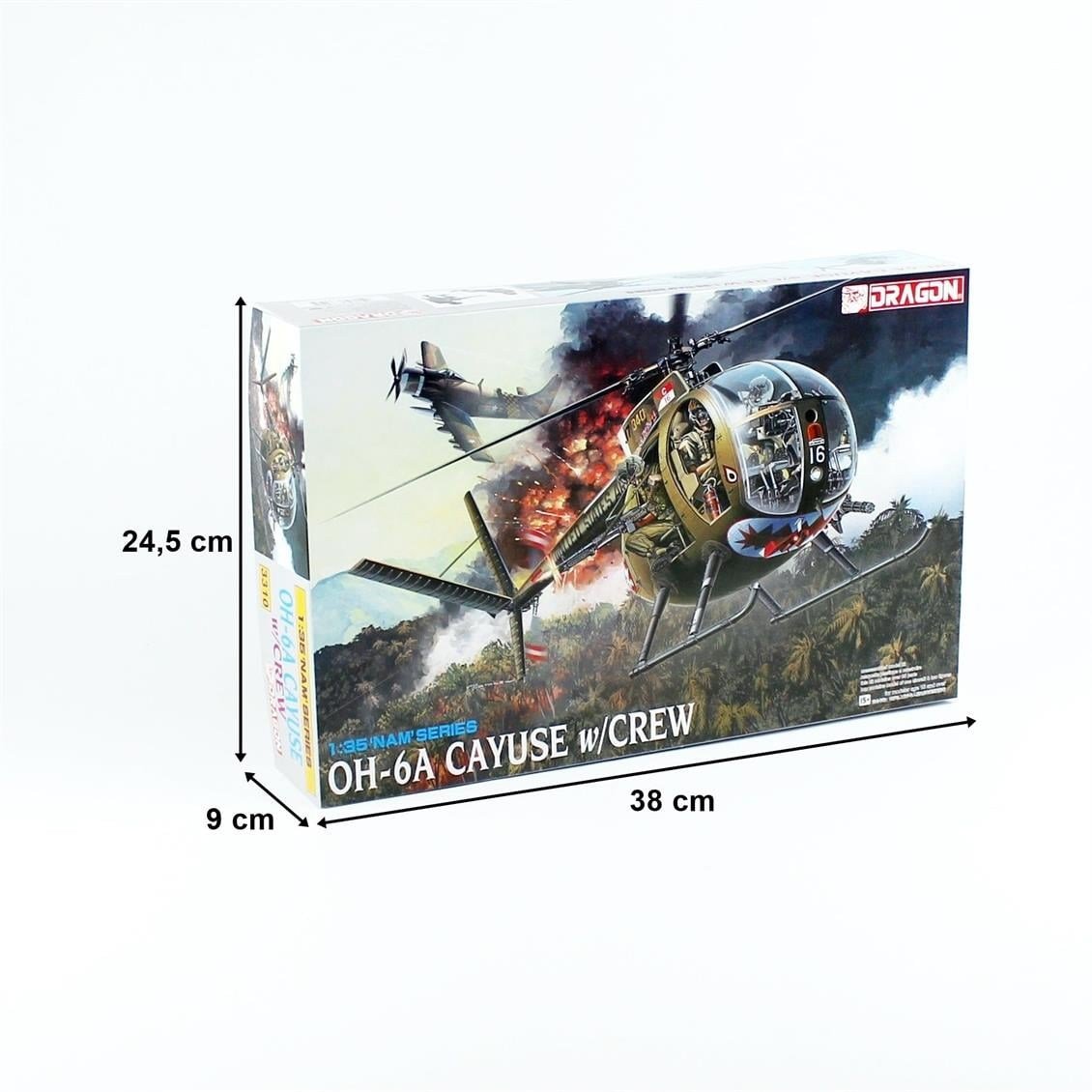 Dragon 3310 1/35 Ölçek, OH-6A Cayuse Mürttebatlı Helikopter Plastik Model Kiti