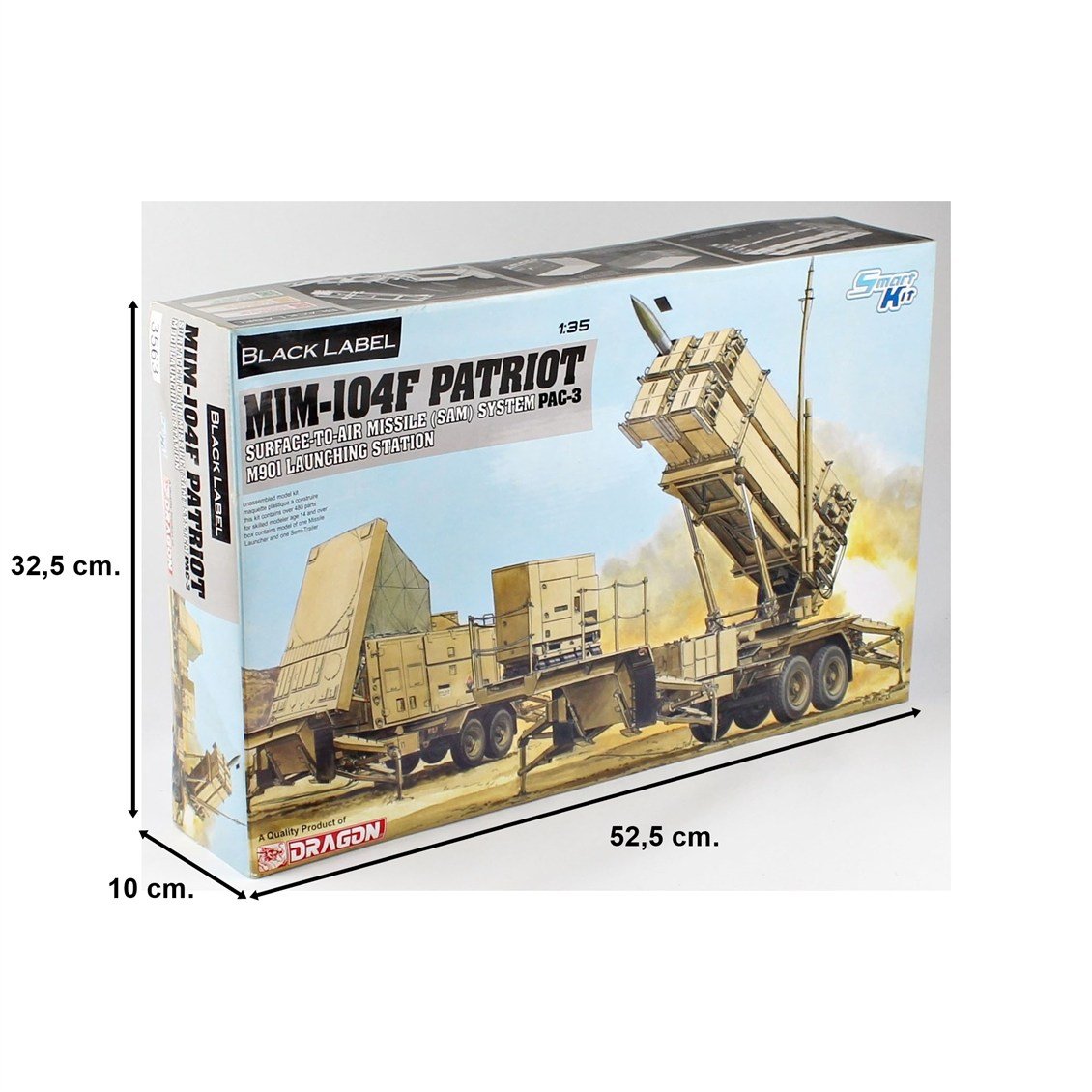Dragon 3563 1/35 Ölçek, SAM Füze Sistemi, PAC-3 M901 Fırlatma İstasyonu, MIM-104F Patriot, Plastik Model Kiti