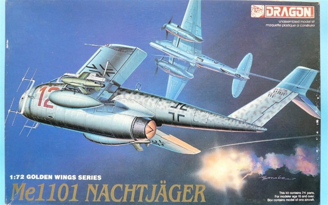Dragon 5014 1/72 Ölçek, Messerschmitt P.1101' (Gece Avcısı) Savaş Uçağı  Plastik Model Kiti