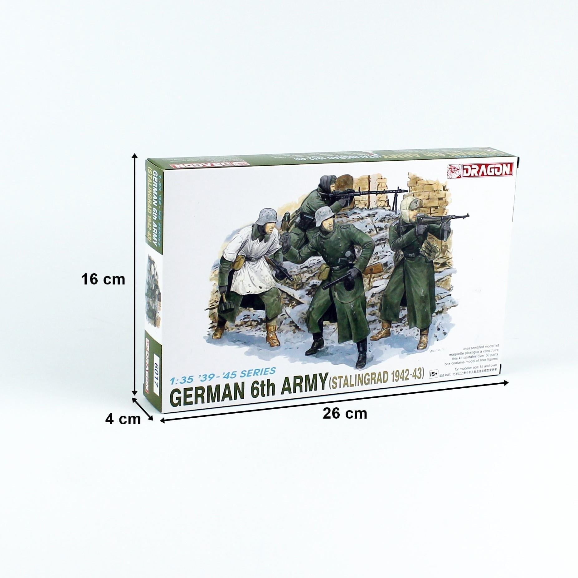 Dragon 6017 1/35 Ölçek, Alman 6.Ordu Askerleri, (Stalingard 1942/43) Figürleri Plastik Model Kiti