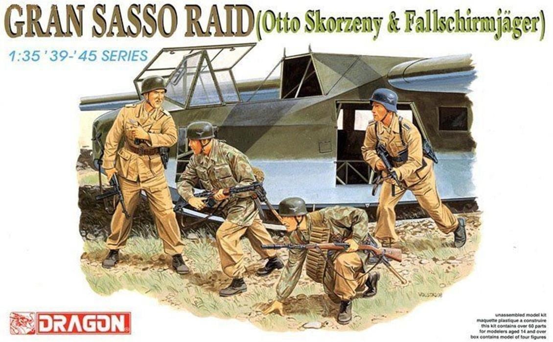 Dragon 6094 1/35 Ölçek, Gran Sasso Baskını Asker Figürleri Plastik Model Kiti
