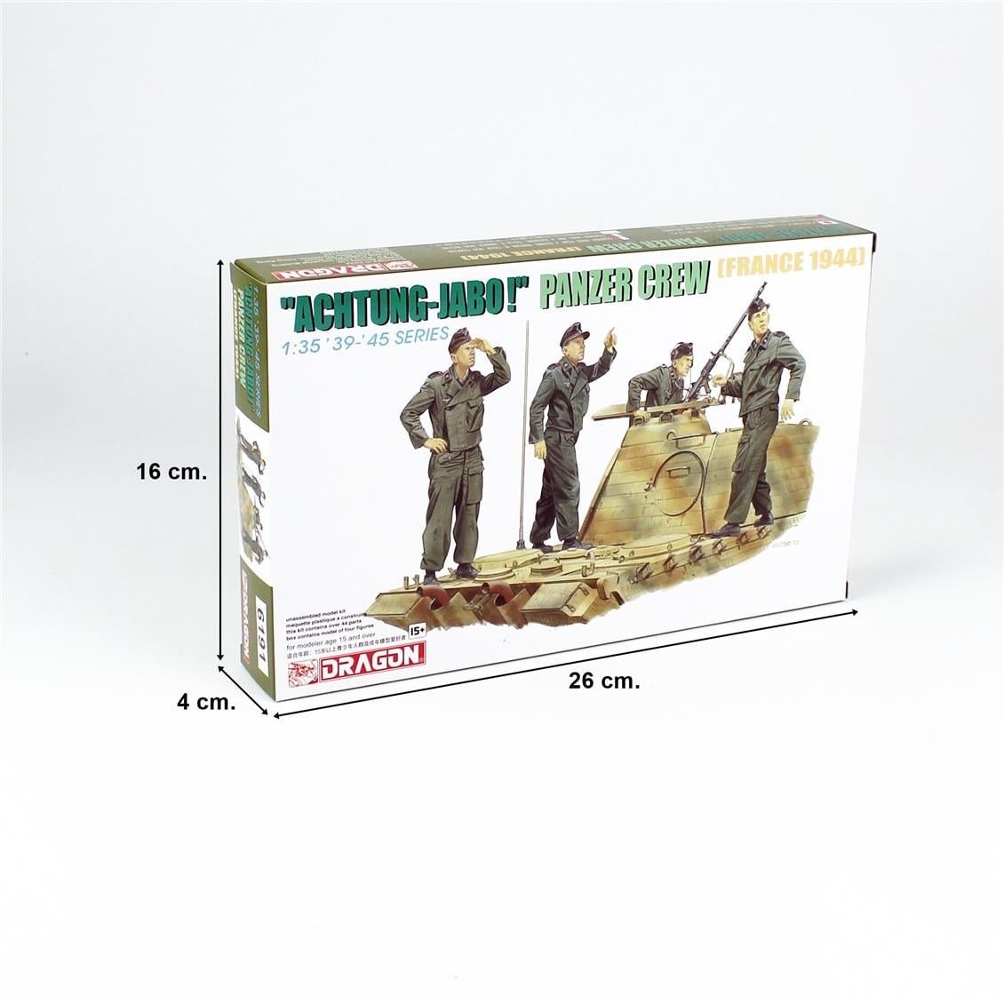 Dragon 6191 1/35 Ölçek, (Achtung-Jabo!) Tank Mürettebatı (Fransa 1944) Asker Figürleri Plastik Model Kiti