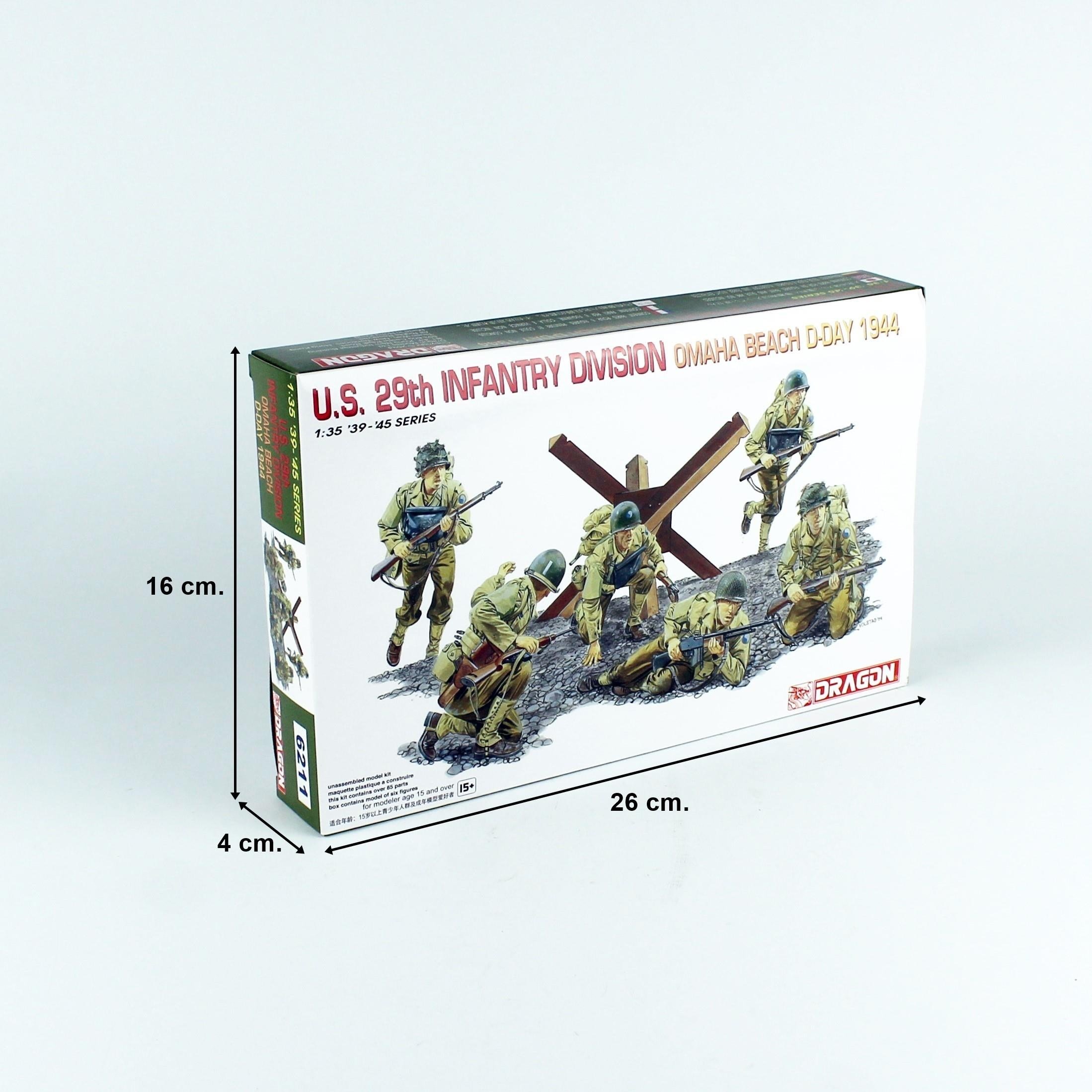Dragon 6211 1/35 Ölçek, ABD 29. Piyade Tümeni (Omaha Sahili) Figürleri Plastik Model Kiti
