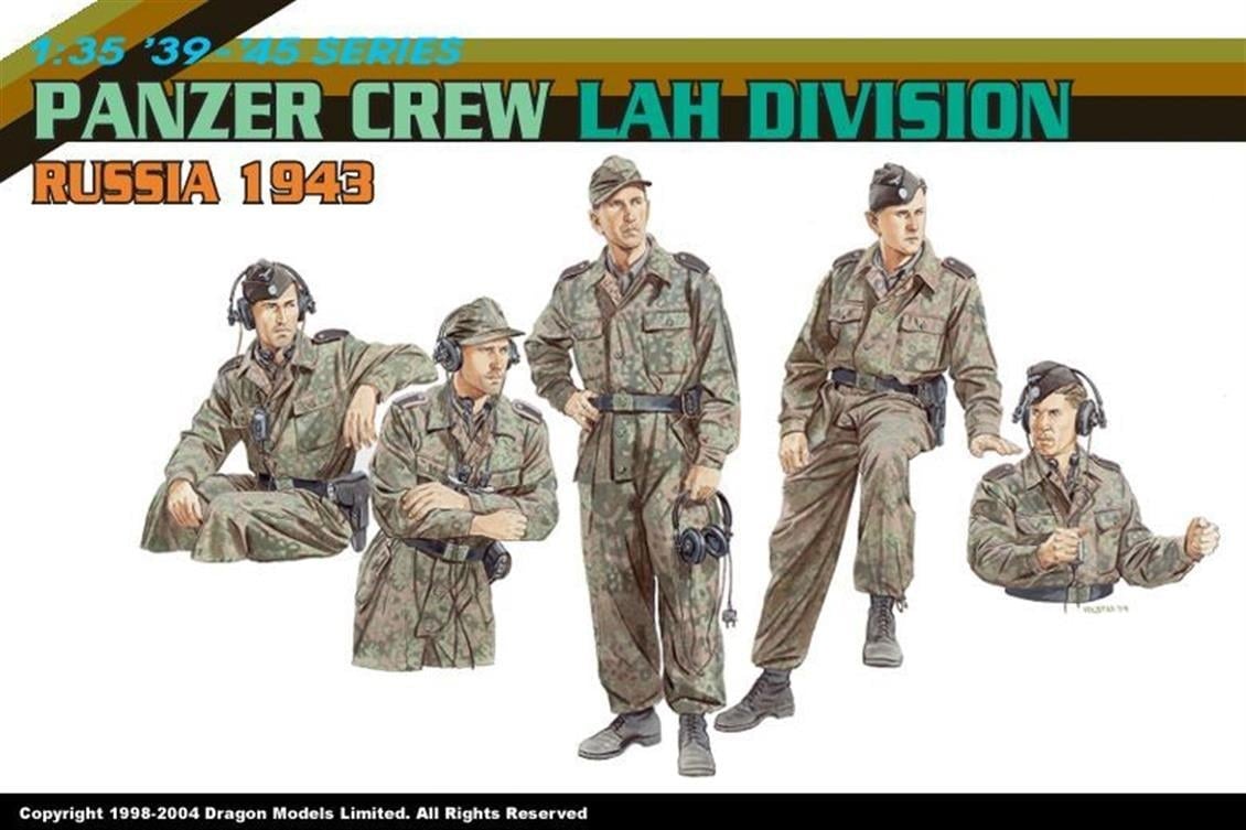 Dragon 6214 1/35 Ölçek, Tank Mürettebatı LAH Bölüğü (Rusya 1943) Asker Figürleri Plastik Model Kiti