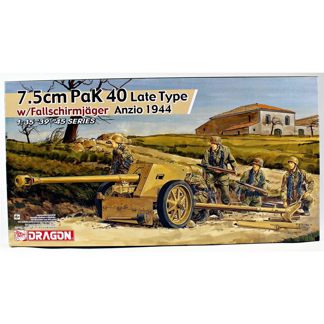 Dragon 6250 1/35 Ölçek ,7.5cm PaK 40 Geç Tip Çekili Top Ve Mürettebatı (Anzio 1944), Plastik Model Kiti