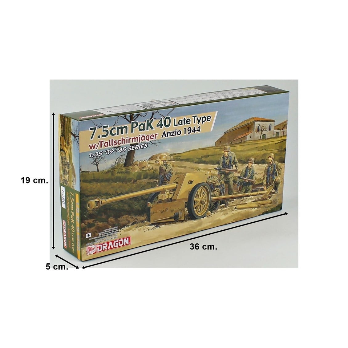 Dragon 6250 1/35 Ölçek ,7.5cm PaK 40 Geç Tip Çekili Top Ve Mürettebatı (Anzio 1944), Plastik Model Kiti