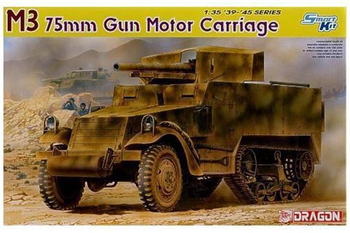 Dragon 6467 1/35 Ölçek, M3 75mm Motorlu Obüs Aracı Plastik Model Kiti