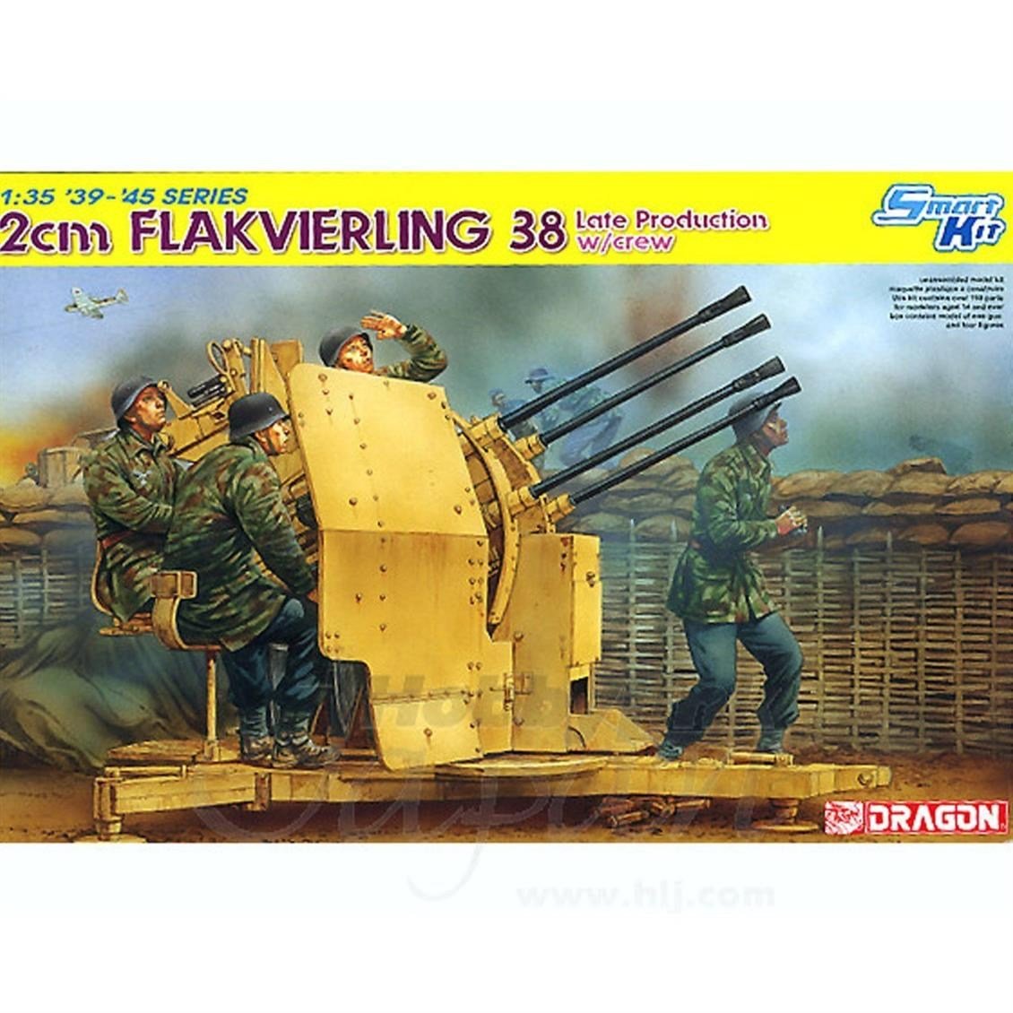 Dragon 6547 1/35 Ölçek, 2cm Flakvierling 38 Uçaksavar Topu Plastik Model Kiti
